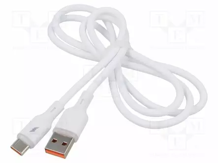 KAAPELI - USB 2.0 - USB A PISTOKE,USB C PISTOKE - NIKKELÖITY - 1M - USB kaapelit ja adapterit - AK-USB-59 - 1