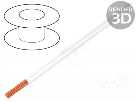 KYTKENTÄJOHTO - SILIVOLT®-E - 1X0,15MM2 - CU - SILIKONI - VALKOINEN - 150V - Mittausjohdot - 61.7550-29 - 1