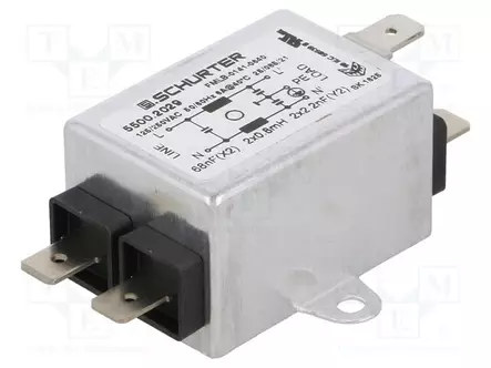 SUODATIN: HÄIRIÖSUOJA-250VAC - CX: 68NF - CY: 2,2NF - 800UH - THT - Häiriönpoistosuotimet - 5500.2029 - 1