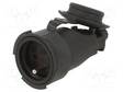 AC LIITIN-NAARAS - PISTORASIA - 2P+PE - 250VAC - 16A - MUSTA - AC liittimet ja rungot - PD.3149 - 1
