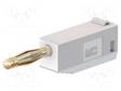 LABORATORY CONNECTOR: 2MM BANANA - PLUG - 10A - 30VAC - 60VDC - VALKOINEN - Banaaniliittimet 2mm - SLS205-29 - 1