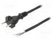 KAAPELI - 2X1MM2 - CEE 7/17 (C) PISTOKE,JOHDOT - KUMI - 5M - MUSTA - 16A - Tietokone- ja  laitejohdot - W-97259 - 1