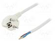 KAAPELI - 3X1,5MM2 - CEE 7/7 (E/F) KULMAPISTOKE,JOHDOT - PVC - 2M - Tietokone- ja laitejohdot - W-97179 - 1