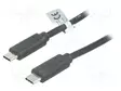 KAAPELI - USB 3.2 - USB C PISTOKE,MOLEMMIN PUOLIN - 1M - MUSTA - 100W - USB kaapelit ja adapterit - CU0129 - 1