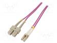VALOKUITU PATCH-KAAPELI - OM4 - LC/UPC,SC/UPC - 2M - 50/125UM - LSZH - Patchcordit ja valokuitu-pigtailit - QOLTEC-54349 - 1