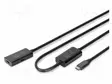 USB-TOISTIN - USB 3.2 GEN 1,VAHVISTIMELLA MUSTA - 5GBPS - USB kaapelit ja adapterit - DA-73109 - 1
