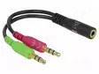 KAAPELI - 0,12M - MUSTA - LIITTIMEN VÄRI: MUSTA,PINKKI,VIHREÄ - Muut audio-videokaapelit - DELOCK-65459 - 1