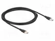 KAAPELI - USB 2.0 - USB C PISTOKE,MOLEMMIN PUOLIN - KULLATTU - 2,5M - USB kaapelit ja adapterit - DELOCK-81239 - 1