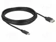 CABLE - USB 2.0 - USB A DOUBLE SIDED SOCKET,USB C PLUG - 5M - MUSTA - USB kaapelit ja adapterit - DELOCK-81539 - 1