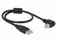 KAAPELI - USB 2.0 - USB A PISTOKE,USB B-PISTOKE 90° YLÄ-/ALA- - USB kaapelit ja adapterit - DELOCK-84809 - 1