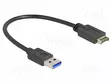 KAAPELI - USB A PISTOKE,USB TYPE-E KEY A PISTOKE - 0,3M - MUSTA - USB kaapelit ja adapterit - DELOCK-85449 - 1