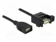 KAAPELI - USB 2.0 - USB A RASIA,MOLEMMIN PUOLIN - 0,5M - MUSTA - USB kaapelit ja adapterit - DELOCK-85459 - 1