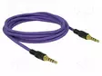 KAAPELI - JACK 3,5MM 4PIN PISTOKE,MOLEMMIN PUOLIN - 2M - VIOLETTI - Muut audio-videokaapelit - DELOCK-85599 - 1