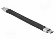 KAAPELI - USB C PISTOKE,MOLEMMIN PUOLIN - 0,13M - MUSTA - 10GBPS - 5A - USB kaapelit ja adapterit - DELOCK-86939 - 1