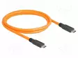 KAAPELI - USB C PISTOKE,MOLEMMIN PUOLIN - 1M - ORANSSI - 26AWG,28AWG - USB kaapelit ja adapterit - DELOCK-87959 - 1
