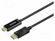 KAAPELI - DISPLAYPORT-PISTOKE,HDMI-PISTOKE - 4K,UHD 2160P - MUSTA - HDMI, DVI, DisplayPort johdot - SAVKABELCL-189 - 1