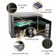 ELECTRONIC SAFE BOX - 30 x 38 x 30 cm - Kassakaapit ja setelintunnistimet - BG90019 - 5