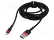 KAAPELI - HIGH SPEED,USB 2.0 - 2M - MUSTA - TEKSTIILI - 1,5A - USB kaapelit ja adapterit - CALKLF-C19 - 1