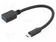 KAAPELI - USB 3.0 - USB A RASIA,USB C PISTOKE - NIKKELÖITY - 0,2M - USB kaapelit ja adapterit - CU409 - 1