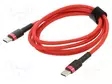KAAPELI - USB C PISTOKE,MOLEMMIN PUOLIN - 1M - PUNAINEN - TEKSTIILI - USB kaapelit ja adapterit - CATKLF-G09 - 1
