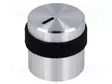 NUPPI - ILMAISINTEN KANSSA - ALUMIINI,MUOVI - ØAKSELIN: 4MM - Potentiometrien nupit - A1416449 - 1