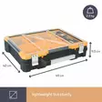 PLASTIC STORAGE CASE WITH REMOVABLE BINS - 19'' - Työkalulaukut ja säilytyslokerot - OSC19 - 6