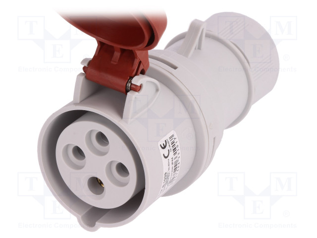 3-VAIHE AC VIRTALIITIN - PISTOKE - NAARAS - 16A - 400VAC - IP44 - AC liittimet ja rungot - PB.1039 - 1