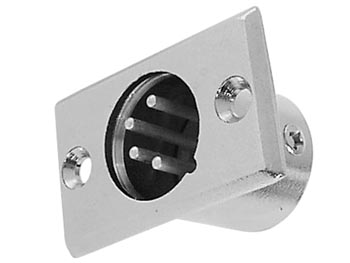 4P XLR PLUG, NICKEL, CHASSIS - XLR liittimet ja tarvikkeet - CA109 - 1