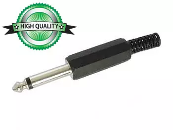 6,35mm MONOPLUGI MUSTA - Plugit ja jakit - CA019 - 1