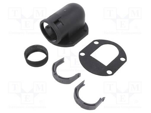 90° KULMALIITIN - POLYAMIDI 6 - PMAFIX VOV - IP68 - MUSTA - Punosten lisätarvikkeet - I-BVOV-P299 - 1