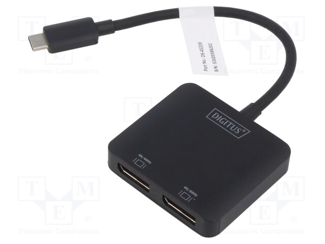 ADAPTERI - DISPLAYPORT 1.4,HDCP 2.2 - MUSTA - USB kaapelit ja adapterit - DS-45339 - 1
