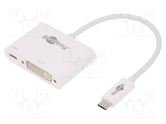 ADAPTERI - USB 3.0 - 0,15M - VALKOINEN - FULL HD 1080P - 60W - USB kaapelit ja adapterit - USB.C-ADAP-09 - 1