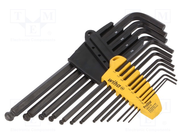 AVAINSETTI - TUUMA-KUUSIOTAPPIAVAIN,PYÖRISTETTY - 13KPL - Kuusiokolo- ja TORX avaimet - WIHA.24189 - 1