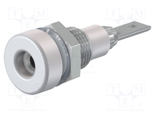 LABORATORY CONNECTOR: 2MM BANANA - SOCKET - 10A - 23MM - VALKOINEN - 60VDC - Banaanijatkoliittimet - LB-I2R-29 - 1