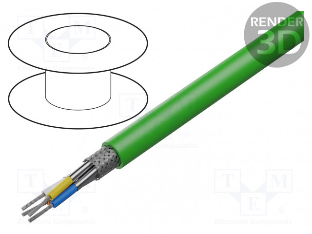 JOHTO - ETHERLINE® MARINE,SF/UTP - 2X2X22AWG - 5 - CU - FRNC - Teollisuuden Ethernet-kaapelit - ETH-MARINE-2170889 - 1