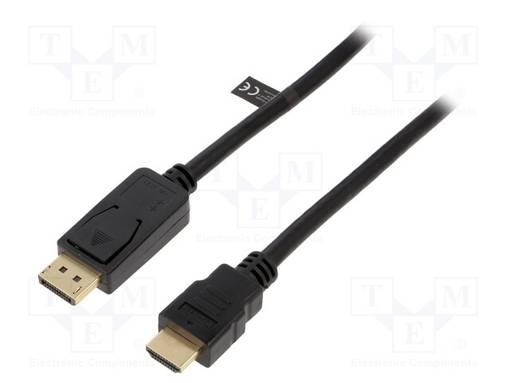 KAAPELI - DISPLAYPORT-PISTOKE,HDMI-PISTOKE - DISPLAYPORT 1.2 - HDMI, DVI, DisplayPort johdot - CV0129 - 1