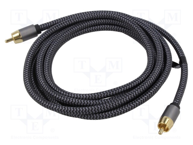 KAAPELI - RCA-PISTOKE,MOLEMMIN PUOLIN PINNOITUS: KULLATTU - Muut audio-videokaapelit - GOOBAY-PLUS-65299 - 1