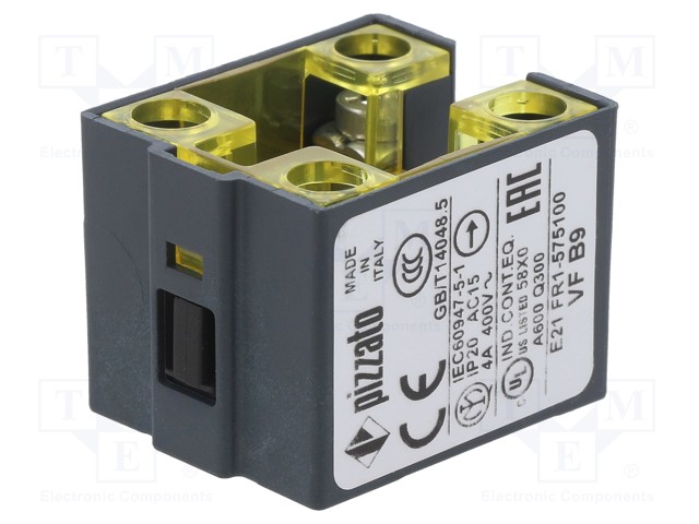 KONTAKTILOHKO - NC X2 - 10A - MAX.400VAC - MAX.250VDC - -40÷80°C - Rajakytkimet - VFB9 - 1