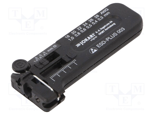 KUORINTATYÖKALU - ØJOH: 0,3÷1MM - JOHTO: PYÖREÄ - ESD - Kaapelinkuorintatyökalut - JOKARI-40029 - 1