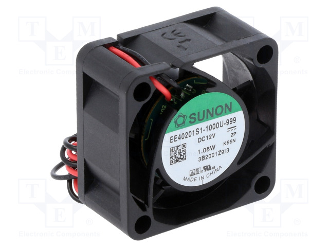LAITETUULETIN - DC - 12VDC - 40X40X20MM - 15,1M3/H - 25,5DBA - DC 12V tuulettimet - EE40201S1-999 - 1