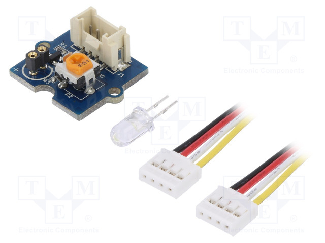 LED - MODUULI - GROVE - 3,3÷5VDC - RUUVATTU - VALKOINEN - Laajennuslevyt - SEEED-104030009 - 1