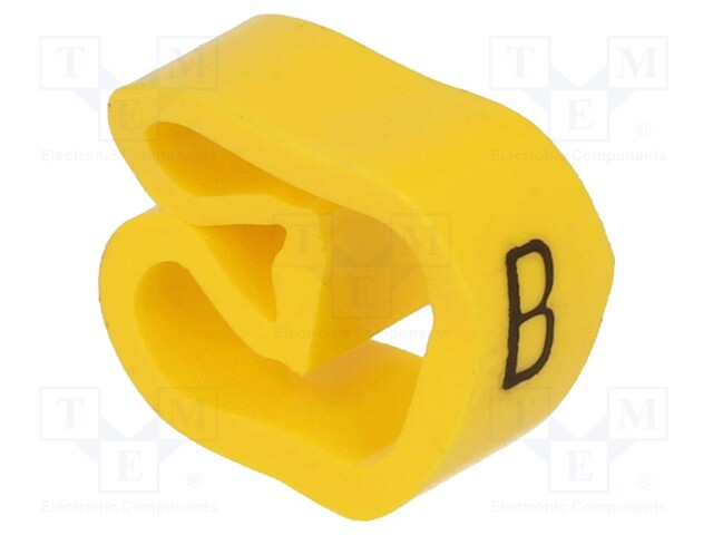 MERKIT - MERKINTÄ: B - 8÷16MM - PVC - KELTAINEN - -30÷80°C - CLI C - W: 11MM - Kaapeleiden merkintä - WM-0253411639 - 1
