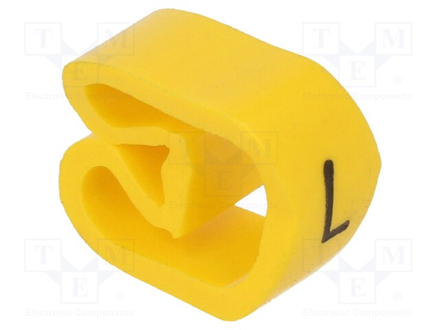 MERKIT - MERKINTÄ: L - 8÷16MM - PVC - KELTAINEN - -30÷80°C - CLI C - W: 11MM - Kaapeleiden merkintä - WM-0253411659 - 1