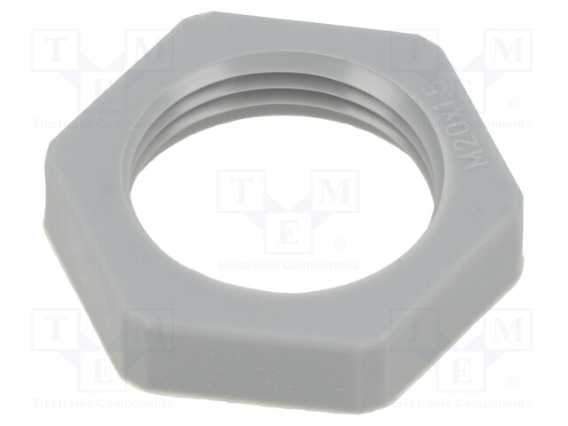 MUTTERI - M20 - POLYAMIDI - 26MM - HARMAA - KIERRE: METRINEN - NOUSU: 1,5 - Läpivientikappaleiden mutterit - OBO-2048779 - 1