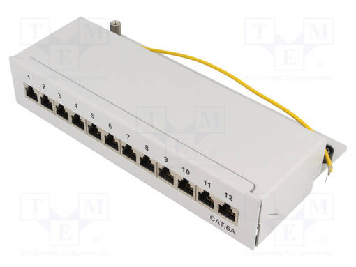 LIITIN: RJ45 - PATCH PANEL - CAT: 6A - HARMAA - RAPPAUKSEN PÄÄLLE - IDC - RJ liittimet - LOG-NP0019 - 1