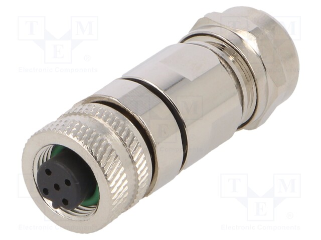 PISTOKE - M12 - PIN: 5 - NAARAS - B-KOODI-PROFIBUS - JOHTOON - IP65 - 60V - M12 liittimet - SM12-PVC-B5F-1B9 - 1