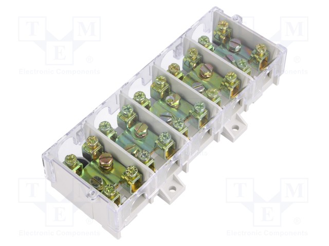 LIITIN: RIVILIITIN - 101A - RUUVI TERMINAALI - HARMAA - 25MM2 - NAVAT: 5 - Riviliittimet - PE.4029 - 1