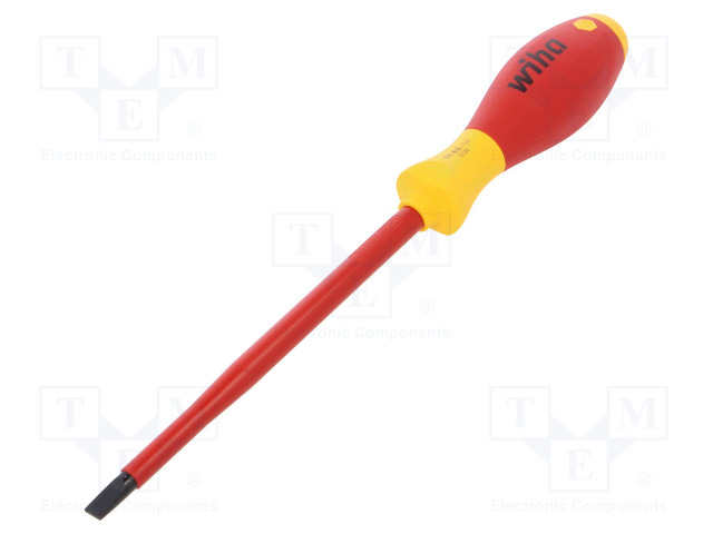 SCREWDRIVER: INSULATED - SLOT - 6.5X1.2MM - BLADE LENGTH: 150MM - Ruuvimeisselit ja sarjat - WIHA.00829 - 1