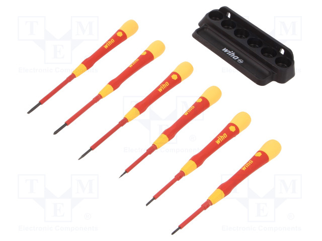 SCREWDRIVER: PRECISION-SET - INSULATED,PRECISION - PHILLIPS,SLOT - Ruuvimeisselit ja sarjat - WIHA.42989 - 1