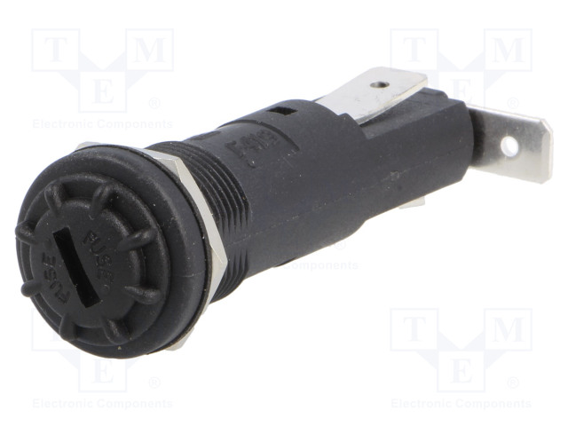 RASIA - 6,3X32MM - 250V - PANEELIASENNETTAVA - MUSTA - UL94V-0 - POLYESTERI - IP68 - Sulakepitimet - FX0419 - 1
